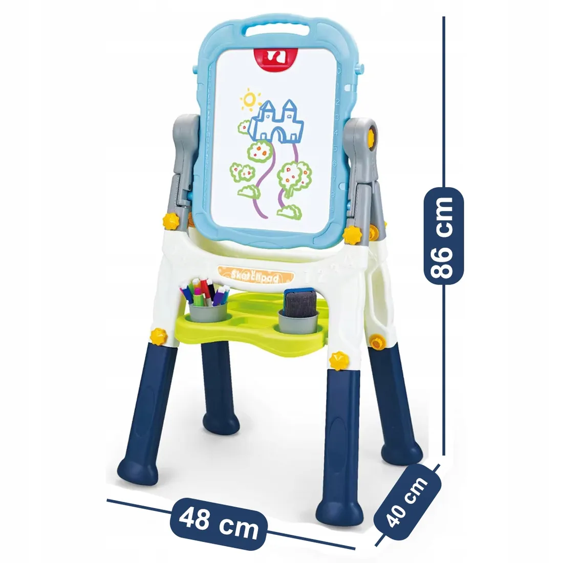 Tableau magnétique double face pour enfants, grand format, XXL