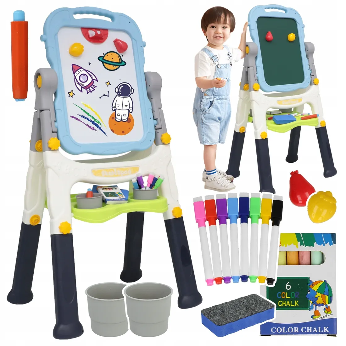 Tableau magnétique double face pour enfants, grand format, XXL