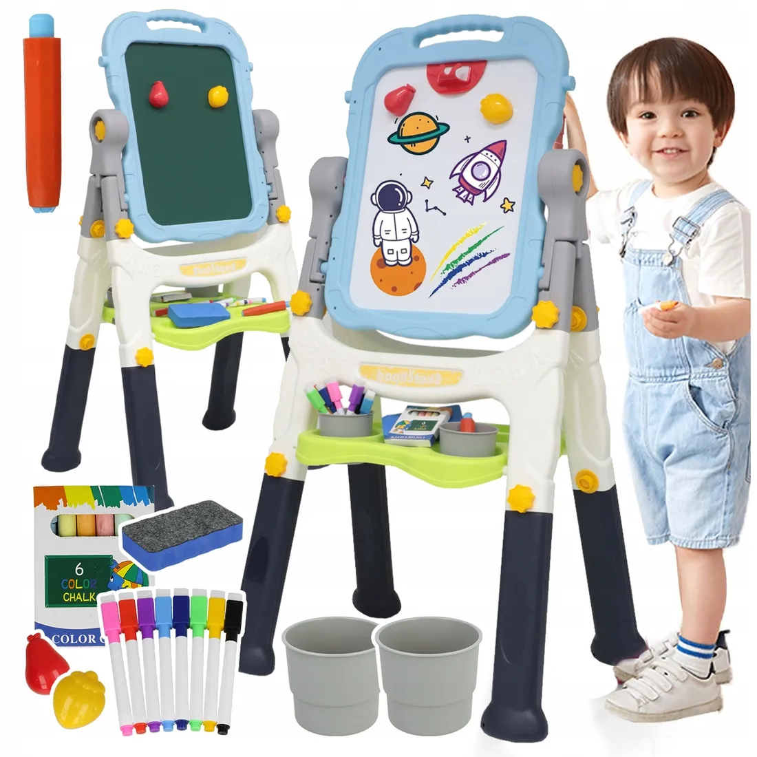 Tableau magnétique double face pour enfants, grand format, XXL