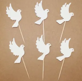 6x-pikery-toppery-ozdoby-biale-golabki-chrzest-komunia-slub-golebie