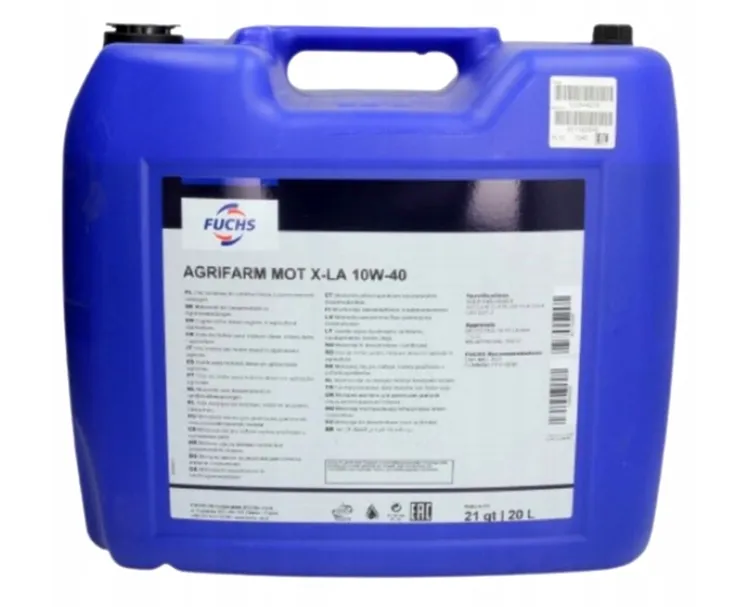 OLEJ SILNIKOWY FUCHS AGRIFARM MOT X-LA 10W40 20L NIEMIECKI + ZAWIESZKA
