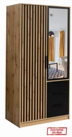 szafa-otwierana-z-lamelami-i-lustrem-100cm-bali-lux-d2-dab-wotan-czarny