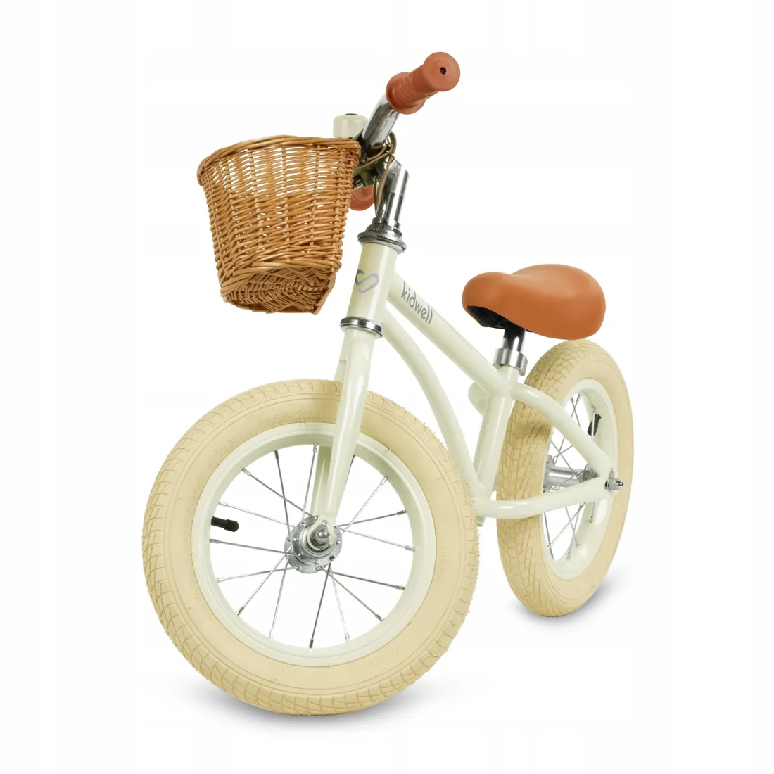 kidwell-rowerek-biegowy-classy-cream-retro-koszyk-stan-nowy