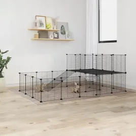vidaxl-klatka-dla-zwierzat-z-bramka-36-paneli-czarna-35x35-cm-stal