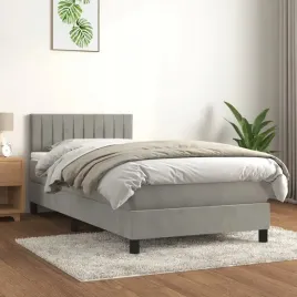 vidaxl-lozko-kontynentalne-z-materacem-jasnoszare-aksamit-90x190-cm