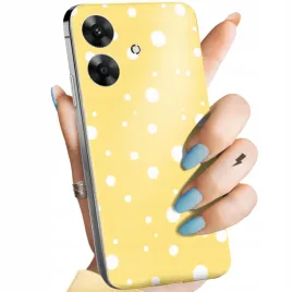 etui-do-realme-note-60-wzory-kropki-grochy-bokeh-dots-obudowa-pokrowiec