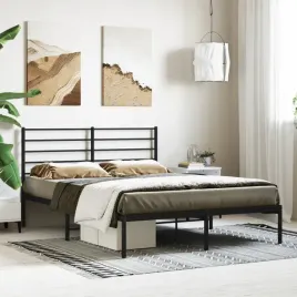 vidaxl-metalowa-rama-lozka-z-wezglowiem-czarna-160x200-cm