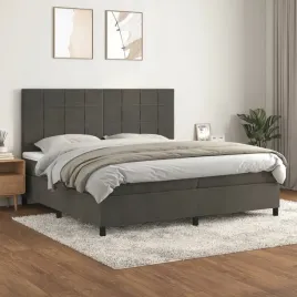 vidaxl-lozko-kontynentalne-z-materacem-ciemnoszary-aksamit-200x200cm