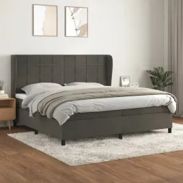 vidaxl-lozko-kontynentalne-z-materacem-ciemnoszary-aksamit-200x200cm