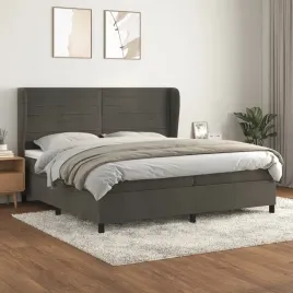 vidaxl-lozko-kontynentalne-z-materacem-ciemnoszary-aksamit-200x200cm