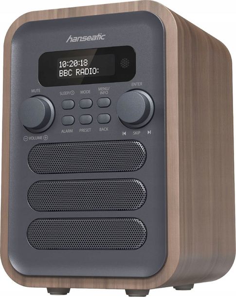 Radio sieciowe DAB+ Hanseatic HRA-23G 3,5W szary/czarny