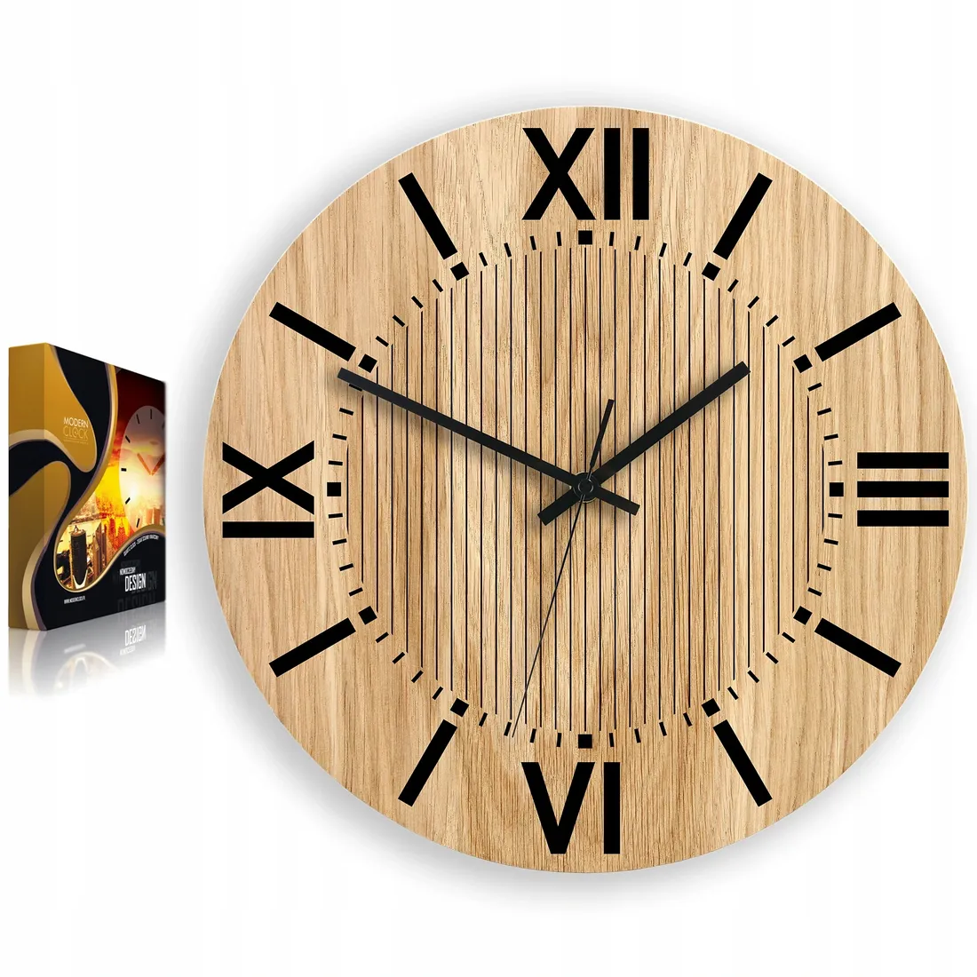 zegar-scienny-modernclock-bezowy-czarny-335cm