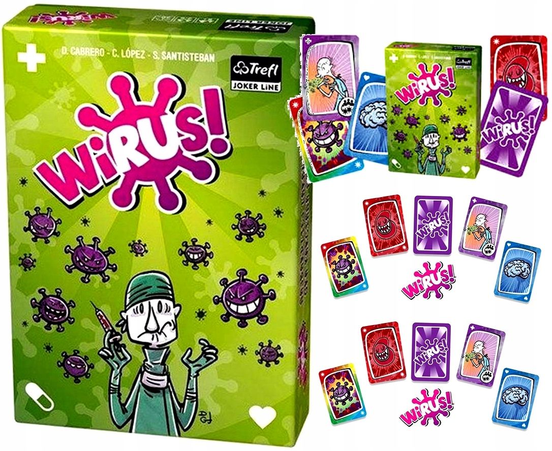 Gra KARCIANA dla dzieci WIRUS RODZINNA Uratuj świat przed pandemią ...