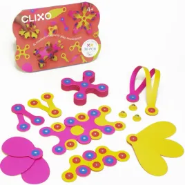 clixo-crew-pink-and-yellow-zestaw-magnetyczny-30-sztuk