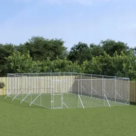 vidaxl-kojec-zewnetrzny-dla-psa-srebrny-6x10x2-m-stal-galwanizowana