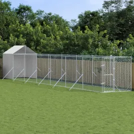 vidaxl-kojec-dla-psa-z-dachem-srebrny-2x14x25m-stal-galwanizowana