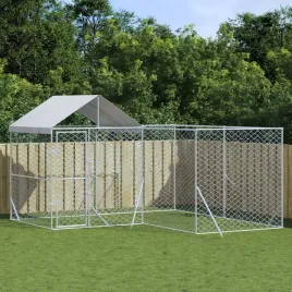 vidaxl-kojec-dla-psa-z-dachem-srebrny-4x4x25-m-stal-galwanizowana