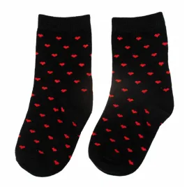 skarpety-dzieciece-dlugie-czarne-w-serduszka-captain-mike-27-30