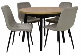 stol-okragly-100x100-130cm-artisan-4x-krzeslo-tapicerowane-welur-kolory