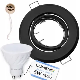 zestaw-oprawa-okragla-ruchoma-czarna-zarowka-gu10-led-5w-zimna