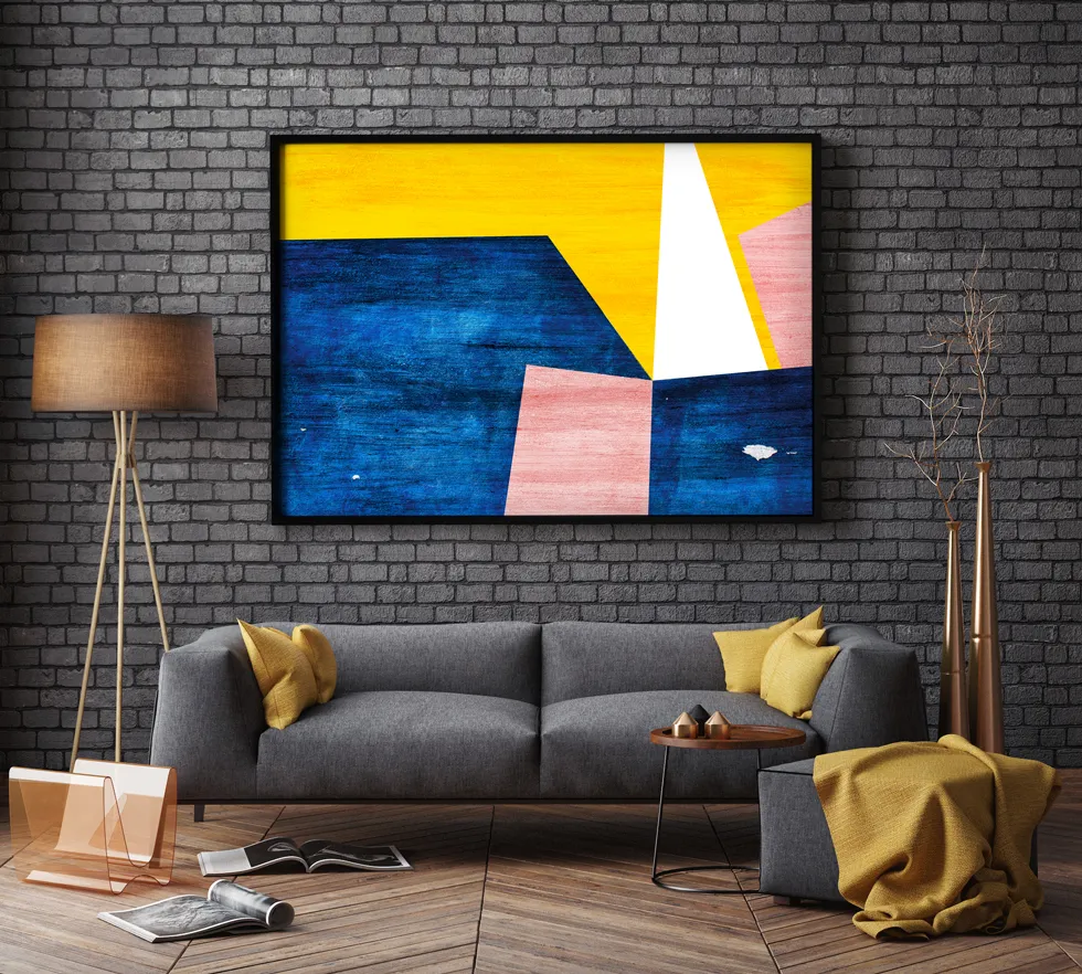 plakat-abstrakcja-geometryczna-50x70-cm-stan-nowy