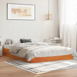 vidaxl-rama-lozka-bez-materaca-woskowy-braz-120x200-cm-lita-sosna