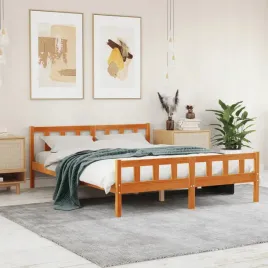 vidaxl-rama-lozka-bez-materaca-woskowy-braz-150x200-cm-lita-sosna
