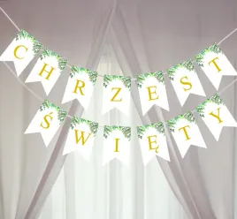 girlanda-chrzest-swiety-zielona-liscie-chrzciny-zlote-litery