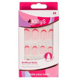 killys-artifical-nails-sztuczne-paznokcie-almond-pink-french-24-sztuki