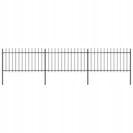 vidaxl-ogrodzenie-z-pretow-z-grotami-stalowe-51-x-1-m-czarne