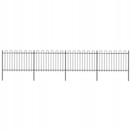 vidaxl-ogrodzenie-z-zaokraglonymi-koncami-stalowe-68x12-m-czarne