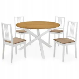 vidaxl-5-czesciowy-zestaw-mebli-do-jadalni-mdf-bialy