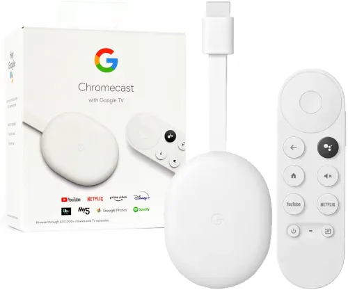Odtwarzacz multimedialny Google Chromecast 4.0 4K HDMI USB-C +