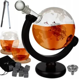 karafka-do-whisky-globus-zestaw-xl-2-szklanki-lejek-kostki-szczypce-850-ml