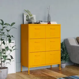 vidaxl-szafka-z-szufladami-musztardowa-80x35x1015-cm-stalowa