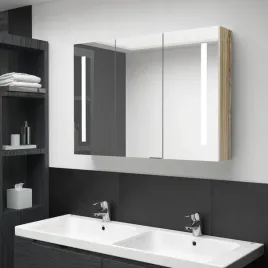 vidaxl-szafka-lazienkowa-z-lustrem-i-led-89x14x62-cm-bialo-debowa