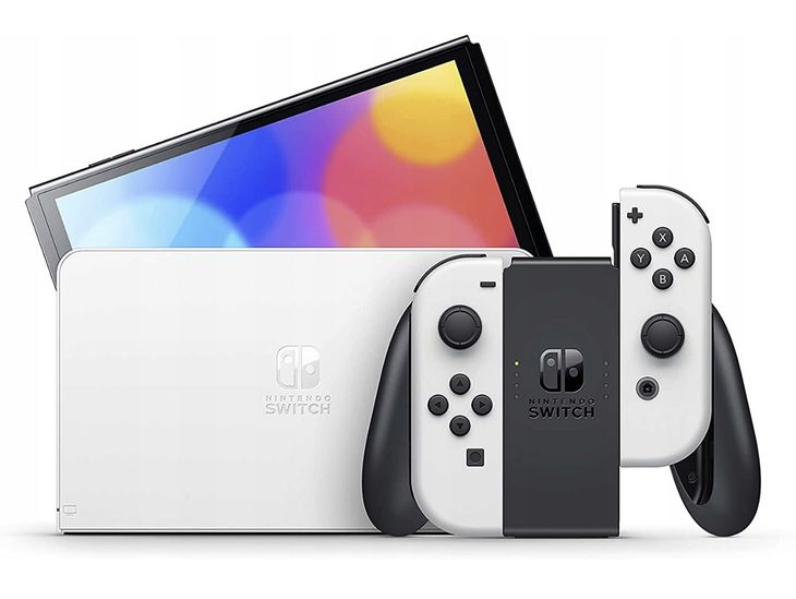 ﻿Konsola Nintendo Switch OLED biały white Pełny fabryczny zestaw