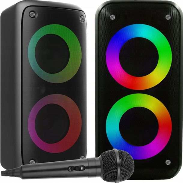 ﻿BEZPRZEWODOWY GŁOŚNIK BLUETOOTH XXL KOLUMNA PARTY KARAOKE BOOMBOX MIKROFON