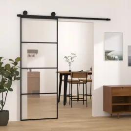 vidaxl-drzwi-przesuwne-z-osprzetem-szklo-esg-i-aluminium-76x205-cm
