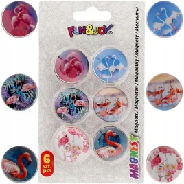 magnesy-okragle-szklane-30mm-fun-joy-flamingi-6-sztuk-do-tablic-titanum