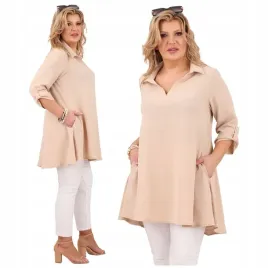 dluga-tunika-damska-duze-rozmiary-polski-producent-oversize-luzna-elegancka