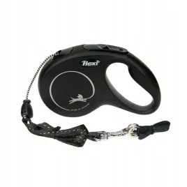 flexi-new-classic-m-linka-5m-czarna-do-20kg