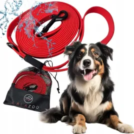 linka-treningowa-smycz-wodoodporna-pvc-10m-red