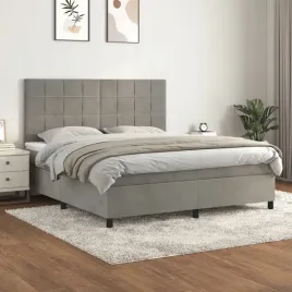 vidaxl-lozko-kontynentalne-z-materacem-jasnoszare-180x200cm-aksamit