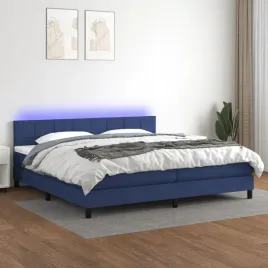 vidaxl-lozko-kontynentalne-z-materacem-niebieskie-200x200-cm-tkanina