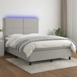 vidaxl-lozko-kontynentalne-z-materacem-jasnoszare-140x190cm-tkanina