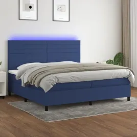 vidaxl-lozko-kontynentalne-z-materacem-niebieskie-200x200-cm-tkanina
