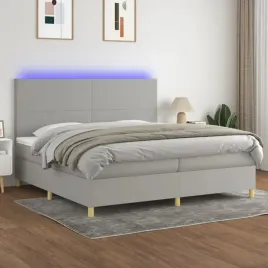 vidaxl-lozko-kontynentalne-z-materacem-jasnoszare-200x200cm-tkanina