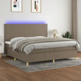 vidaxl-lozko-kontynentalne-z-materacem-taupe-200-x-200-cm-tkanina