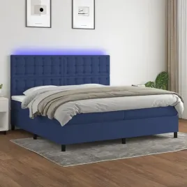 vidaxl-lozko-kontynentalne-z-materacem-niebieskie-200x200-cm-tkanina